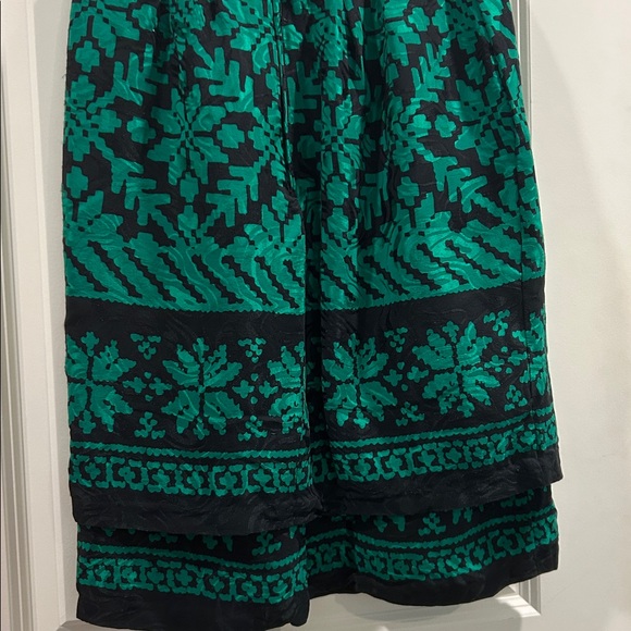 Carlisle 100%Silk Skirt pleated waist/layered/lined print with pockets size 10 - Picture 5 of 10